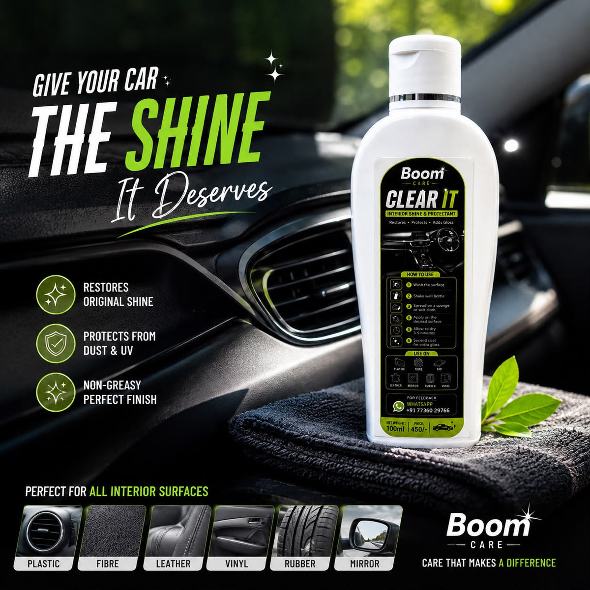 Clear It – Interior Shine & Protectant